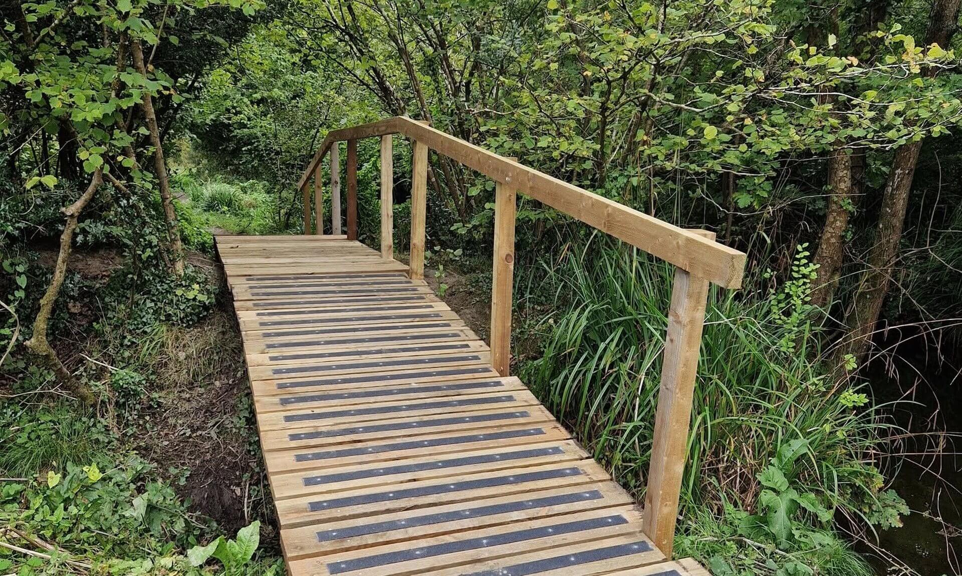 The new boardwalk at Daubuz Moor, Truro