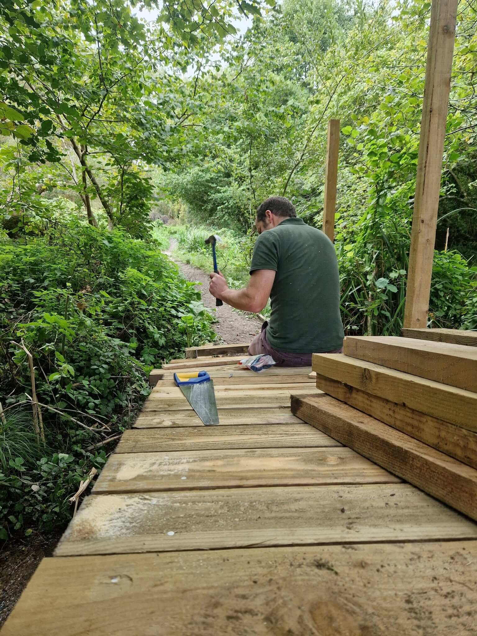 The new boardwalk taking shape