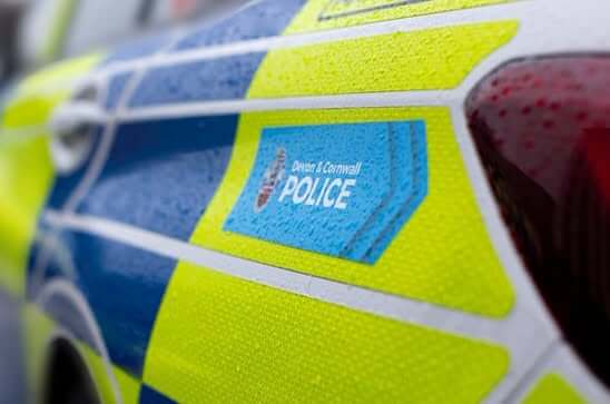Devon and Cornwall Police livery on a marked police car