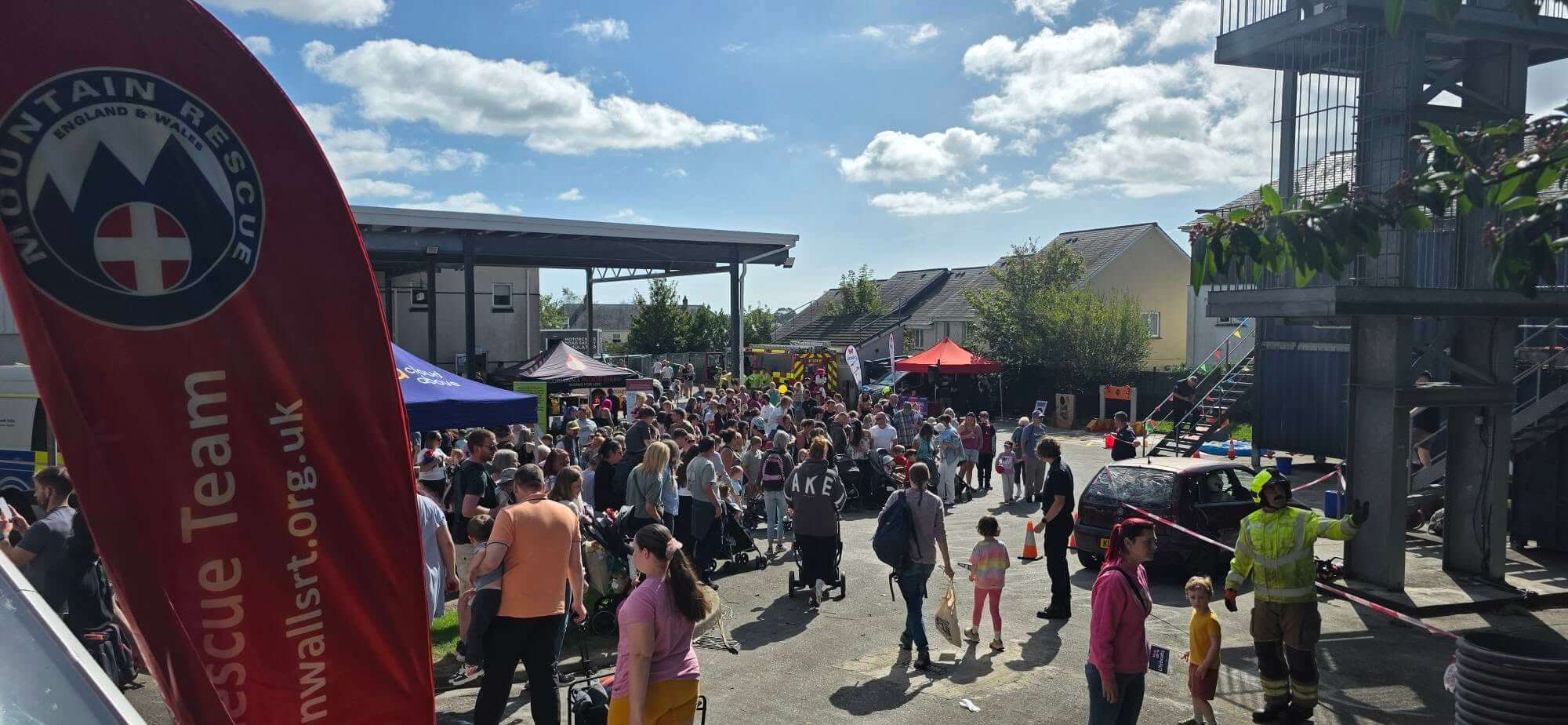 Crowds at the St Austell Community Fire Station open day