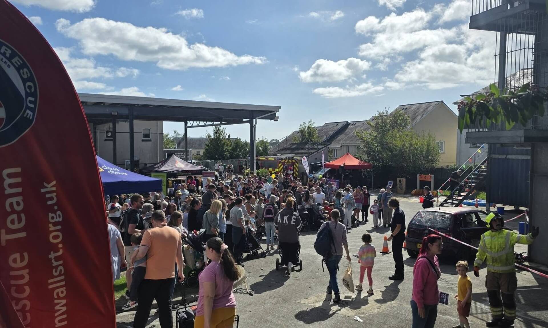 Crowds at the St Austell Community Fire Station open day