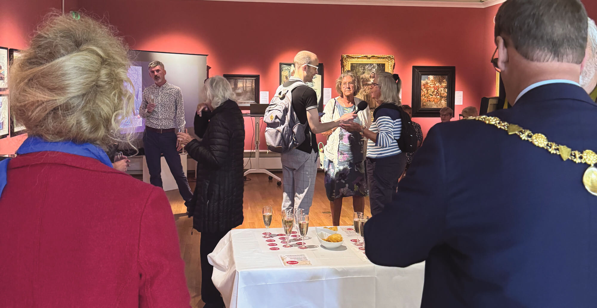 Guests at Falmouth Art Gallery's private view for donors