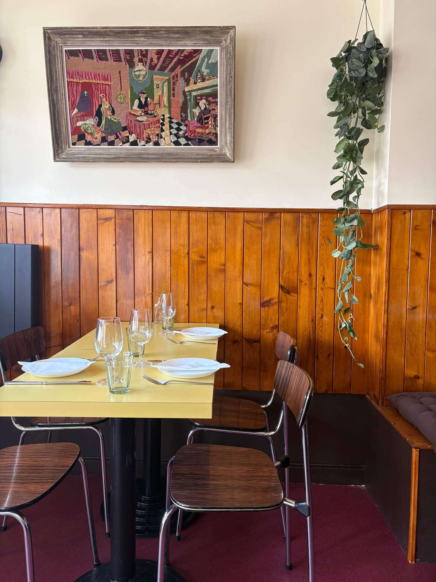 The dining room at Favorita in Newlyn
