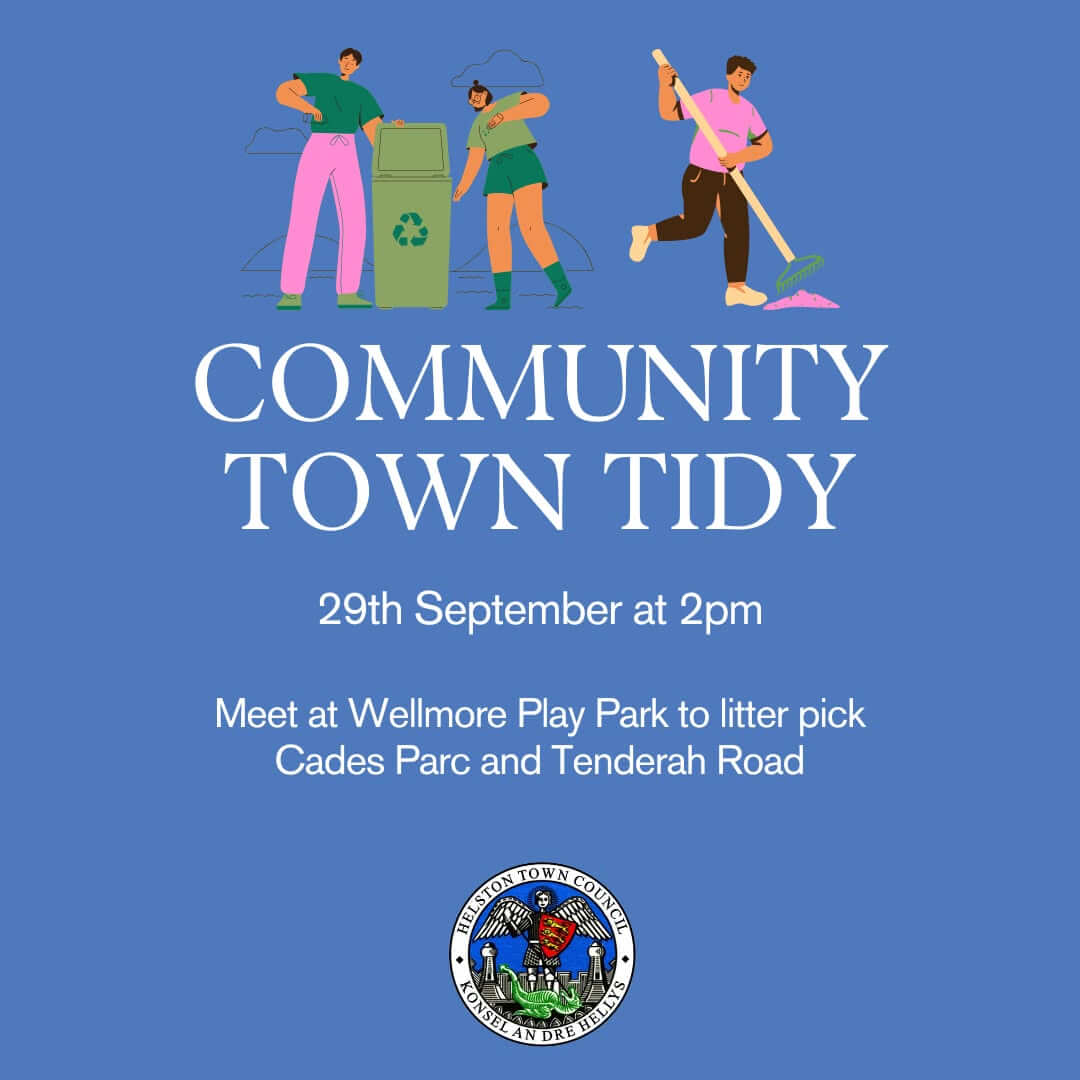 Helston Town Council Community Town Tidy poster