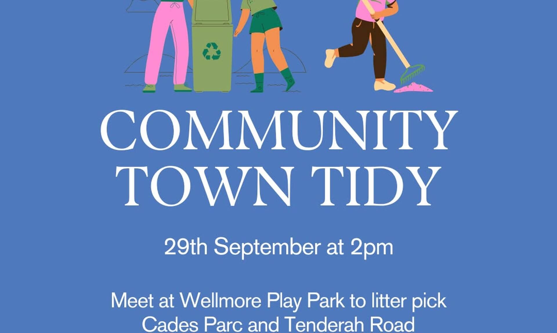 Helston Town Council Community Town Tidy poster