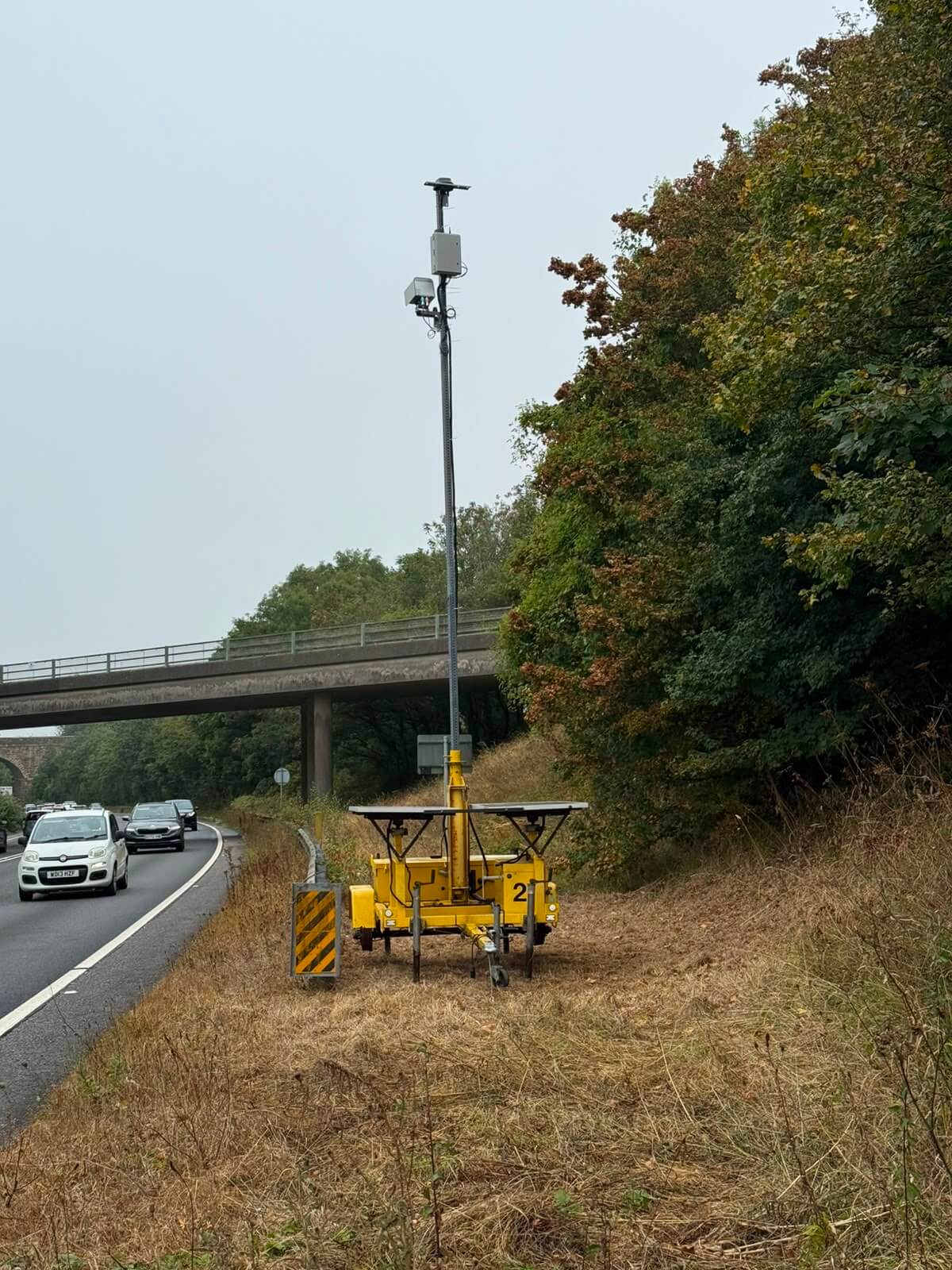 The new AI U-turn camera unit installed on the Hayle Bypass in Cornwall