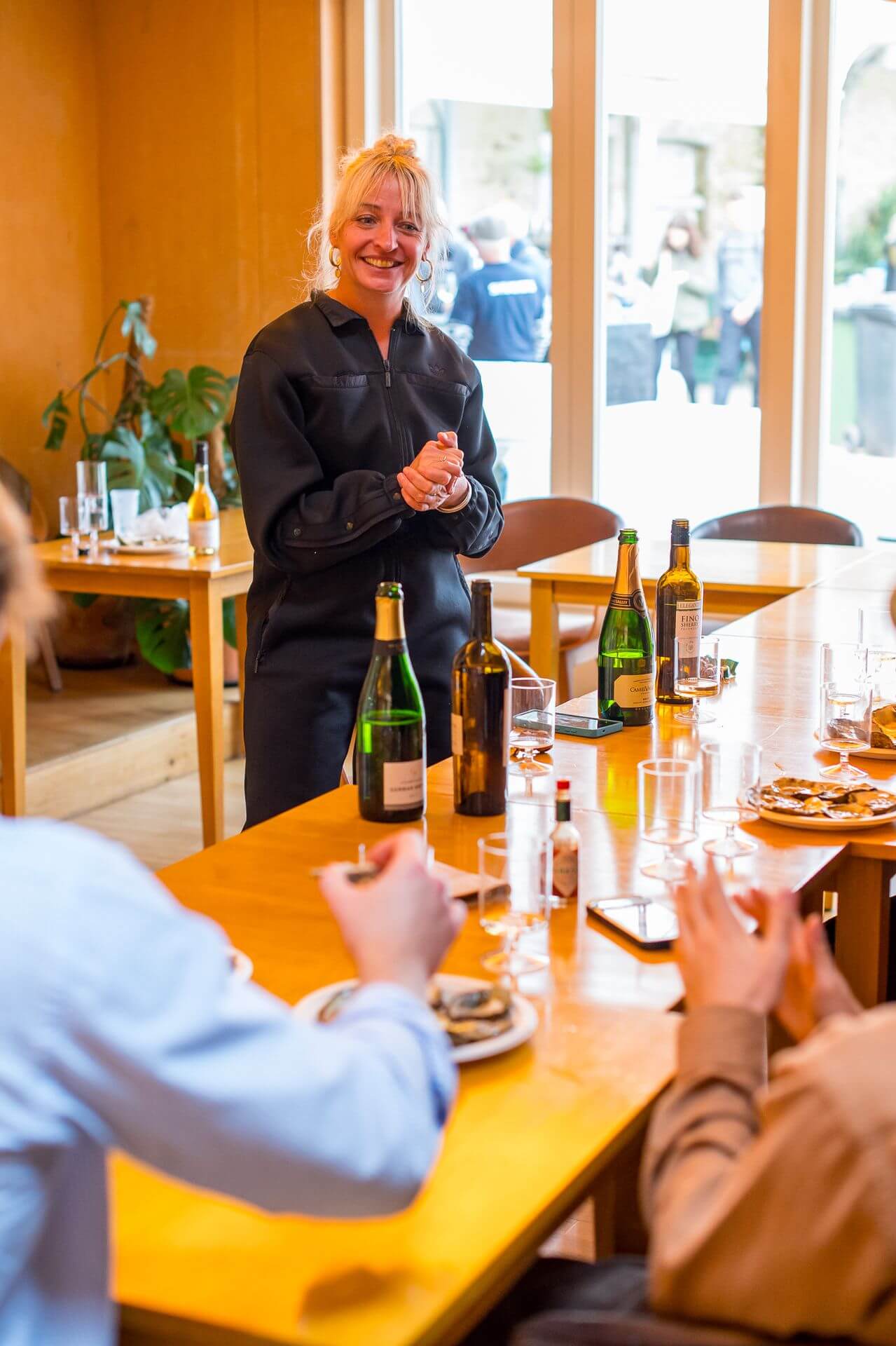A wine tasting session as part of Falmouth Oyster Festival's masterclass programme