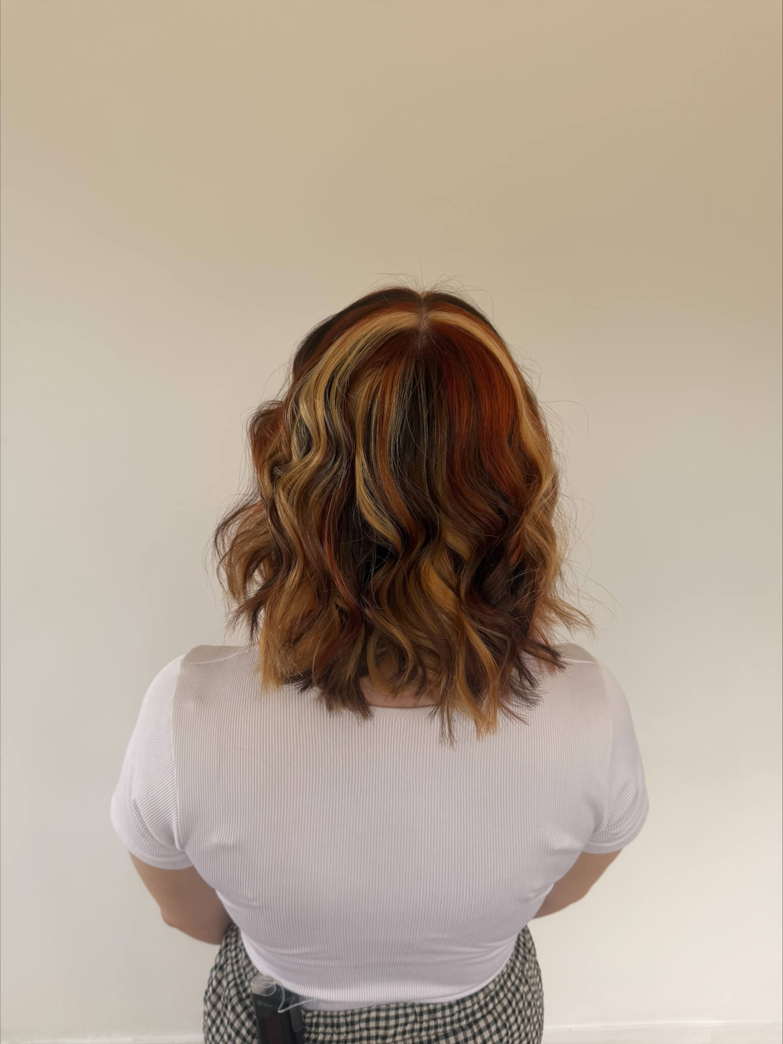 Copper and gold colour work by Olivia at The Liv Bridal Hair Studio