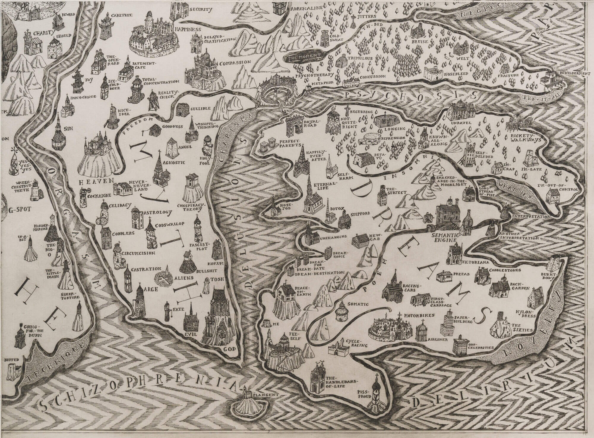 Detail of Map of an Englishman by Grayson Perry