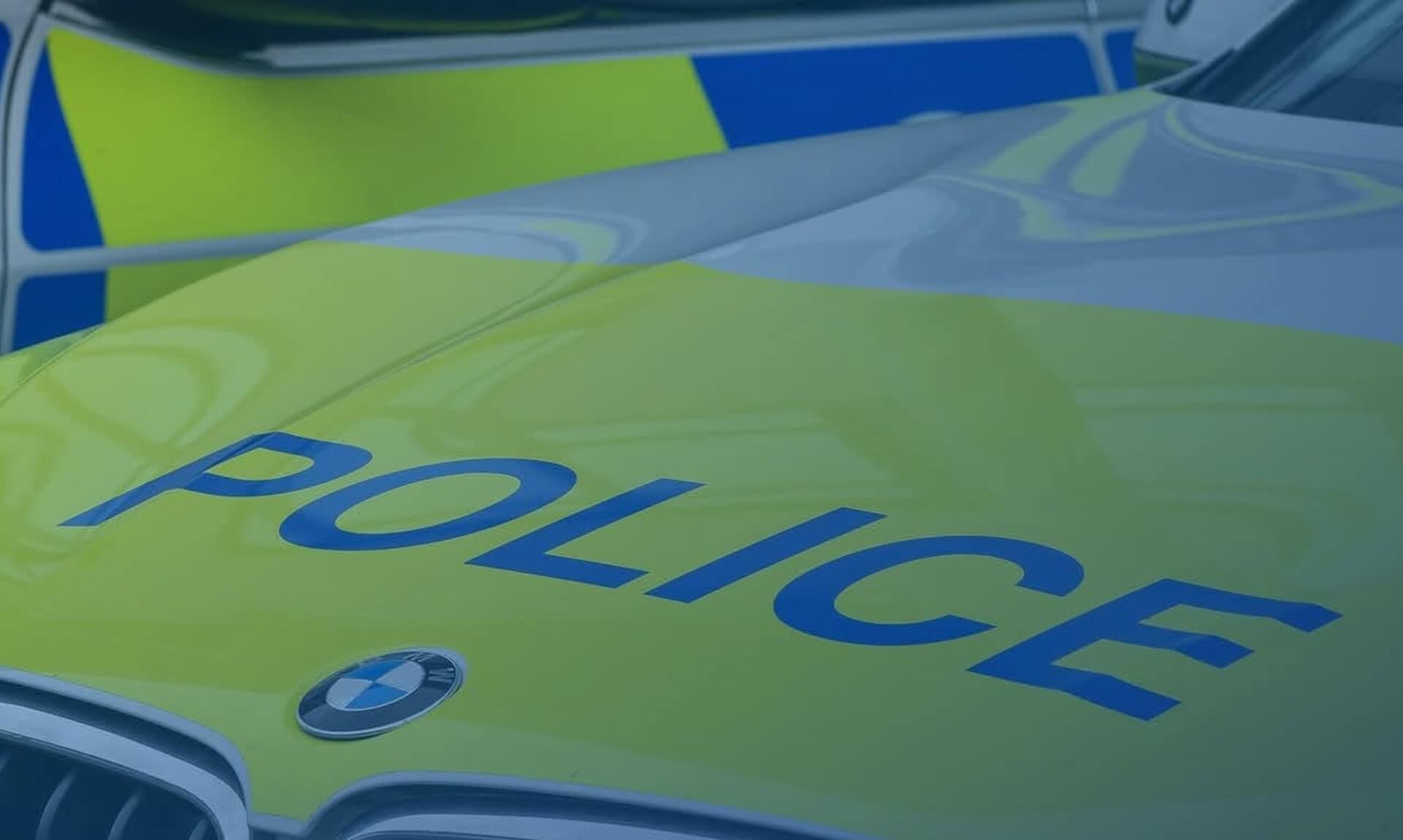 Bonnet of a Devon and Cornwall Police car