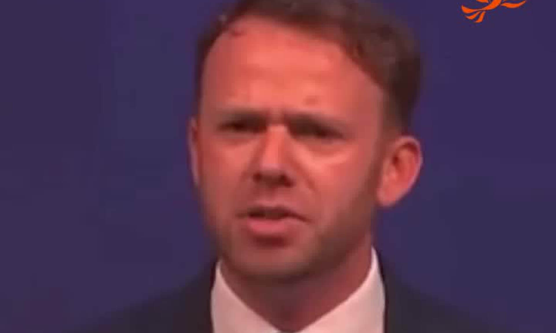 Ben Maguire MP speaking at the Liberal Democrat Party Conference