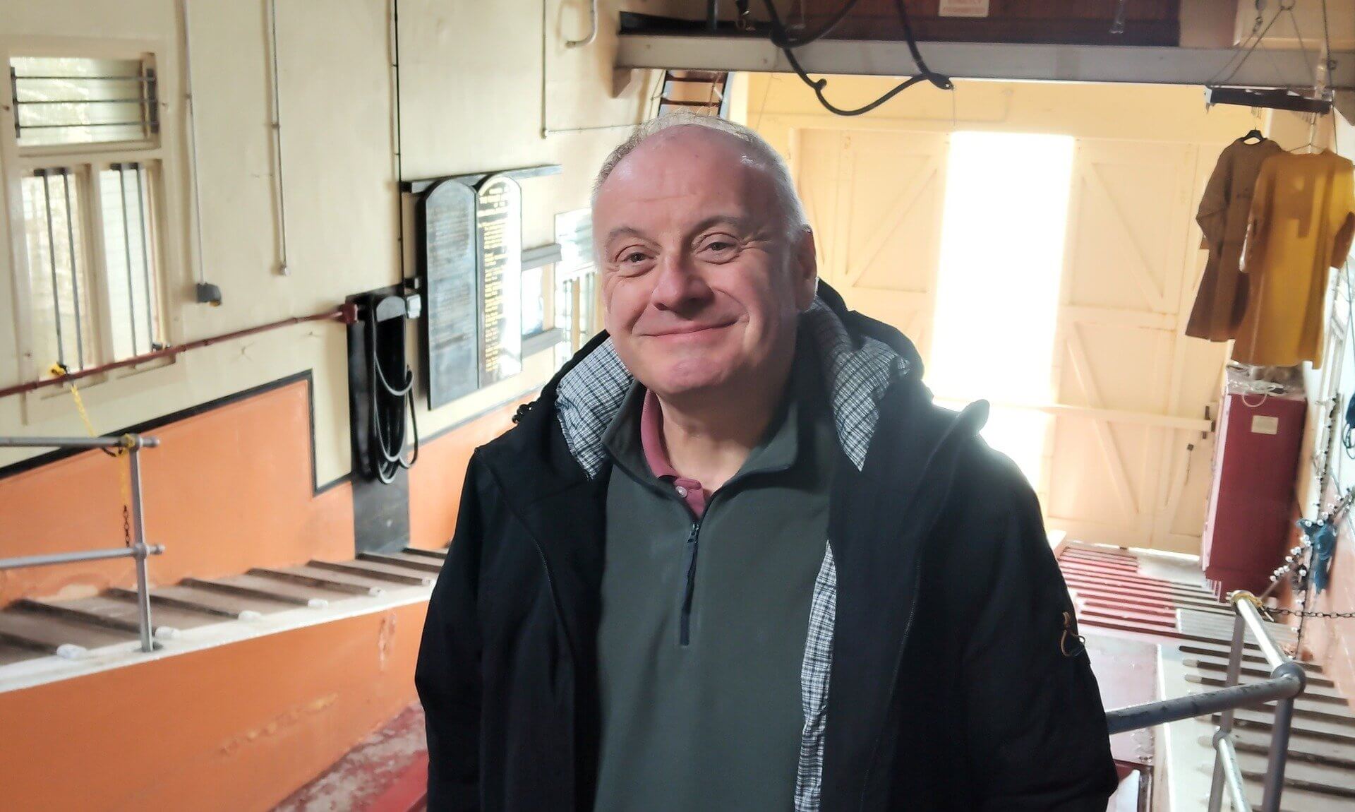 Steve Galvin inside the Old Penlee Lifeboat Station