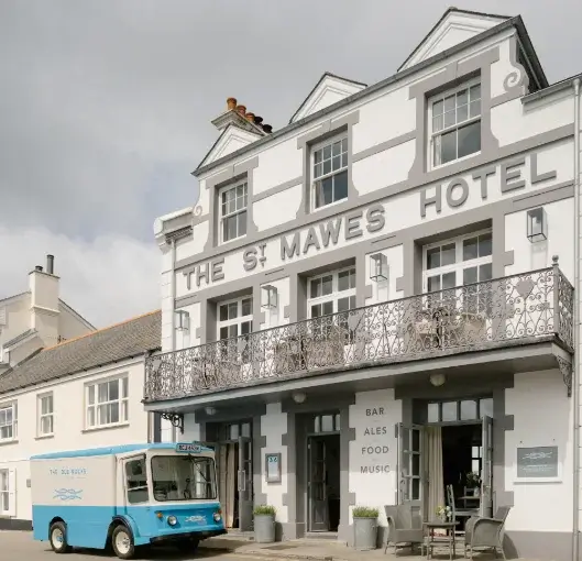 The St Mawes Hotel on the harbourside, St Mawes