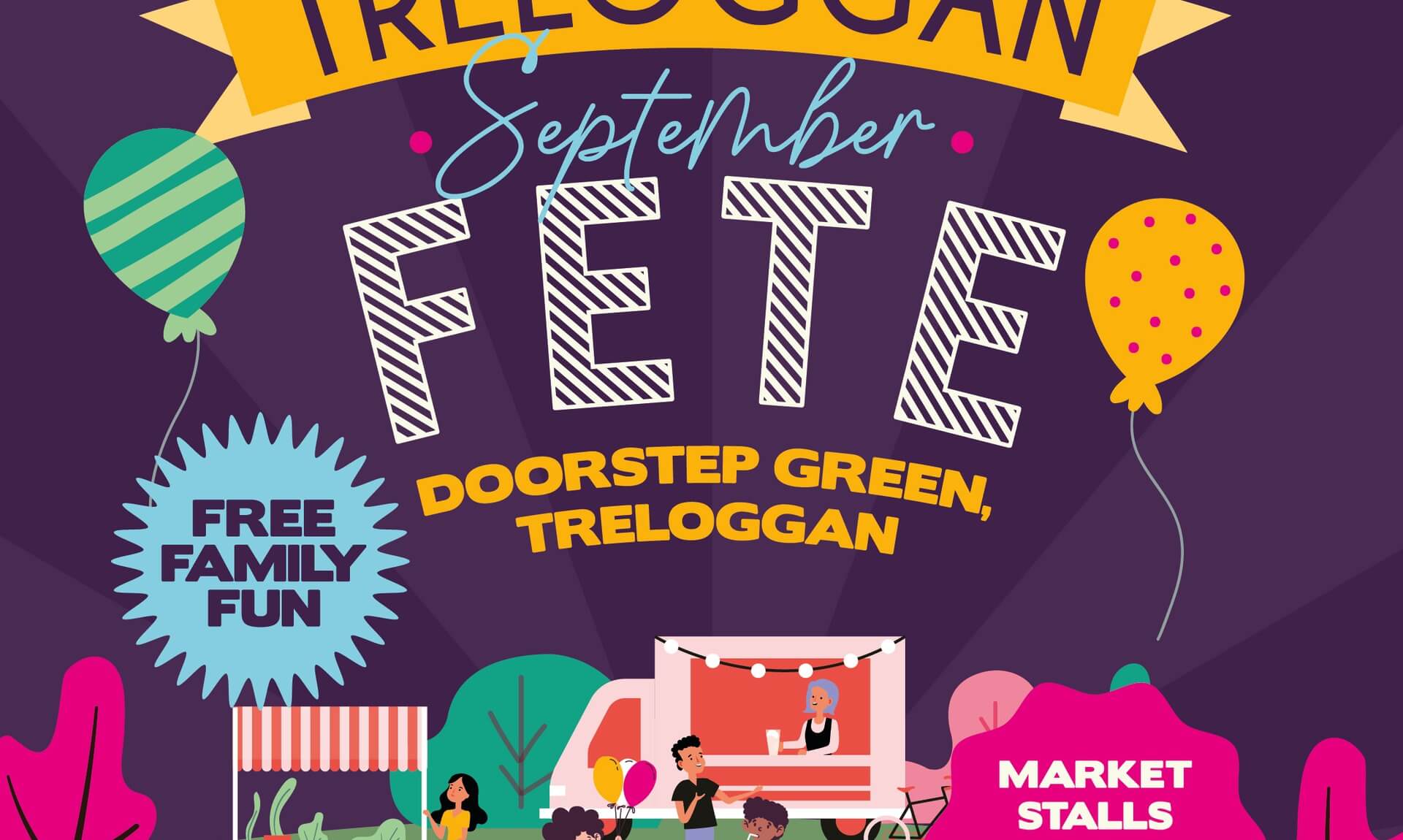 Treloggan September Fete poster, Saturday 26 September, Doorstep Green, Treloggan