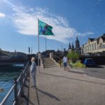 Visualisation of Town Quay in Truro with new public space beside the river