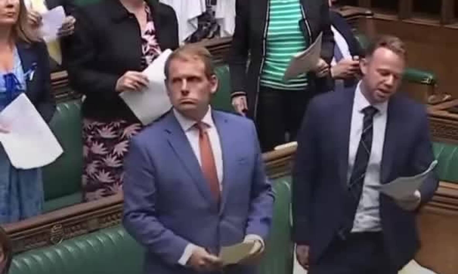 Ben Maguire MP speaking in the House of Commons chamber