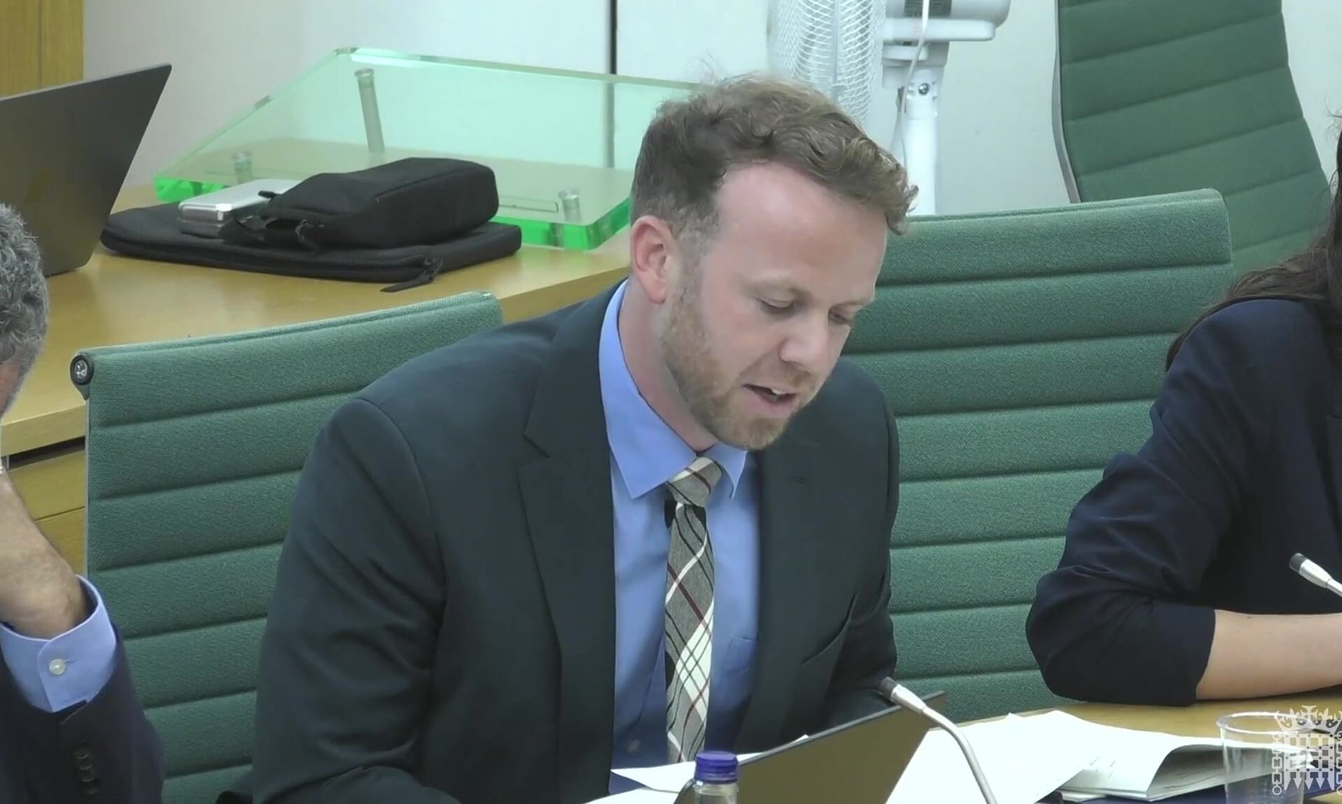 Ben Maguire MP speaking at a Home Affairs Committee session
