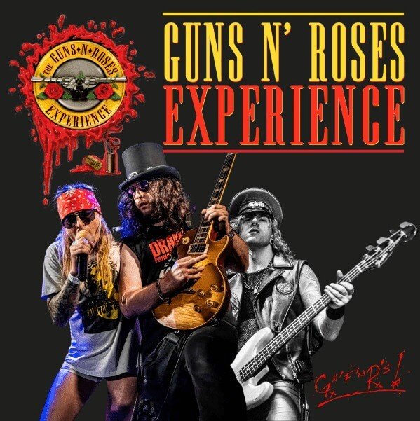 The Guns N Roses Experience promotional poster for their show at The Keay Theatre, St Austell