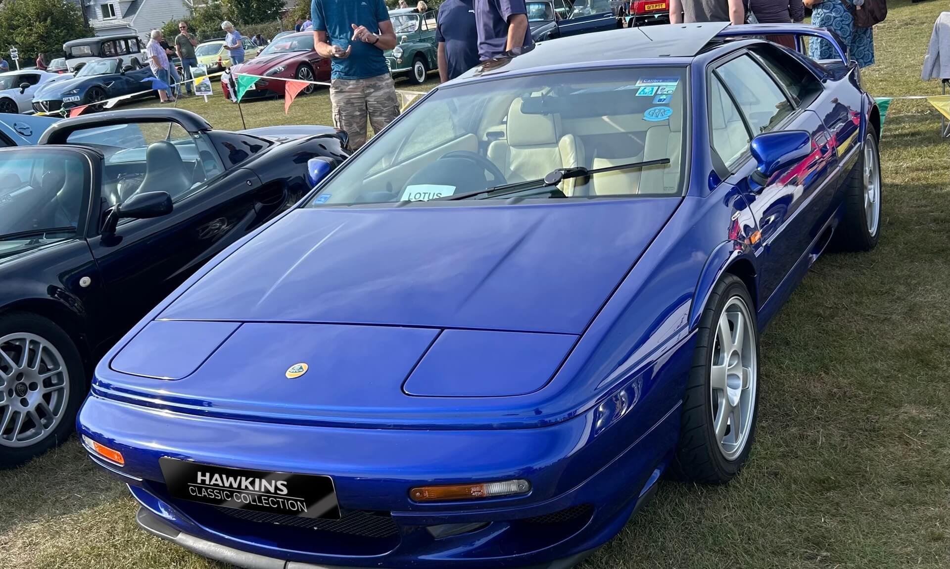 Blue Lotus Esprit V8 on display at the Hawkins Classic Collection