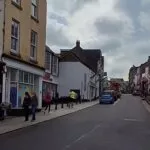 Market Jew Street in Penzance, the pedestrianised town centre street covered by the daytime traffic ban