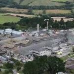 Aerial view of Royal Cornwall Hospital in Truro