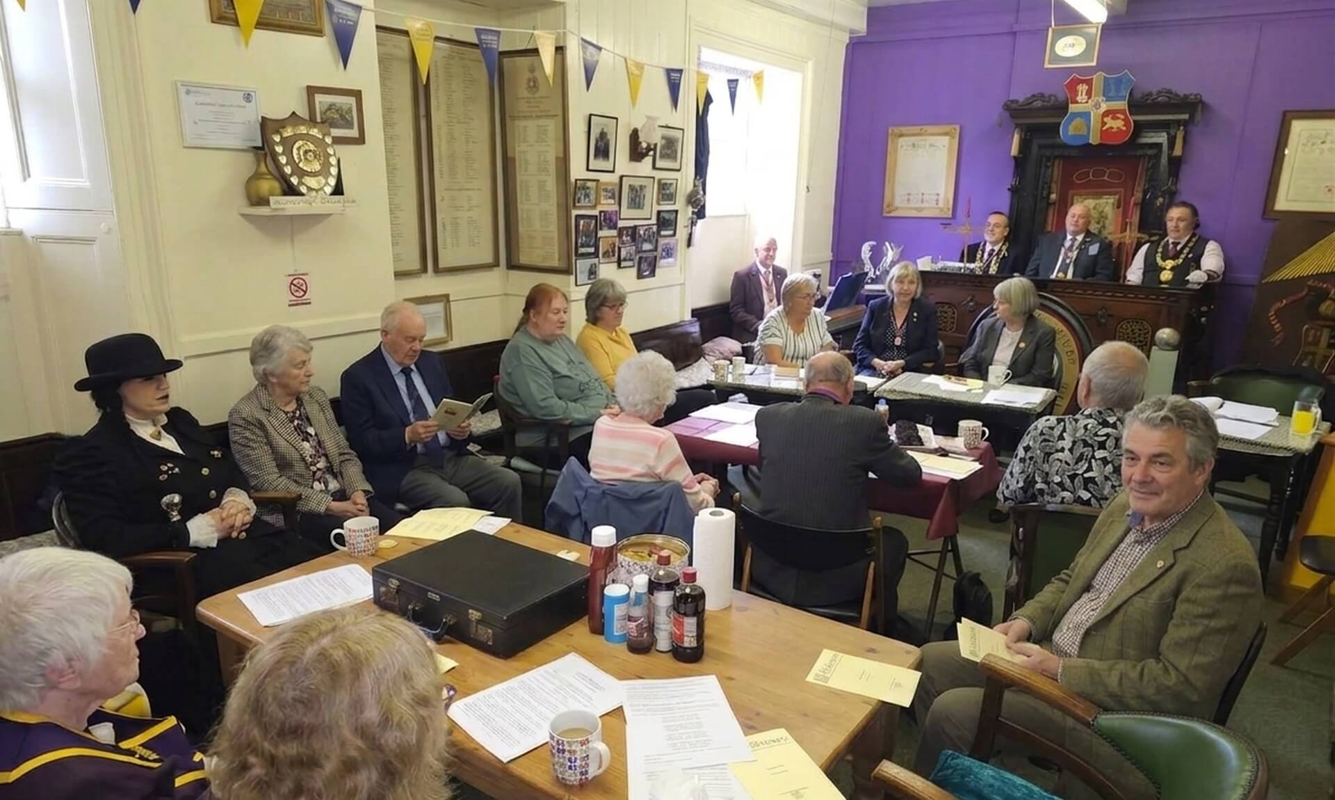 Members of the Plymouth and Truro District of the Oddfellows at their half-yearly meeting in Redruth