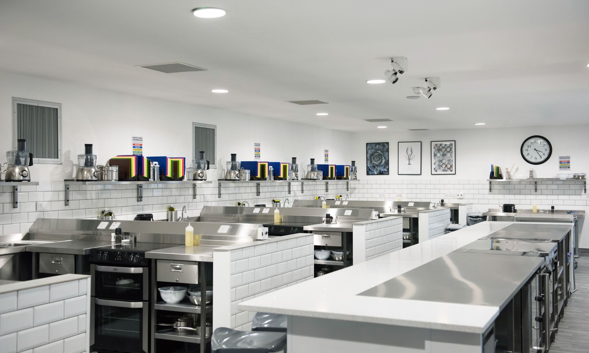 Truro School Cookery's professional teaching kitchen