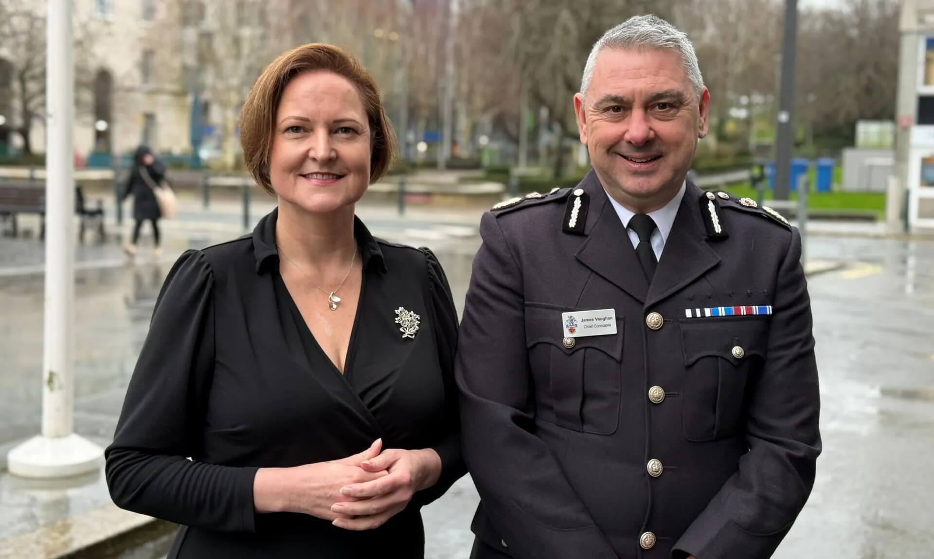 Police and Crime Commissioner Alison Hernandez and Chief Constable James Vaughan