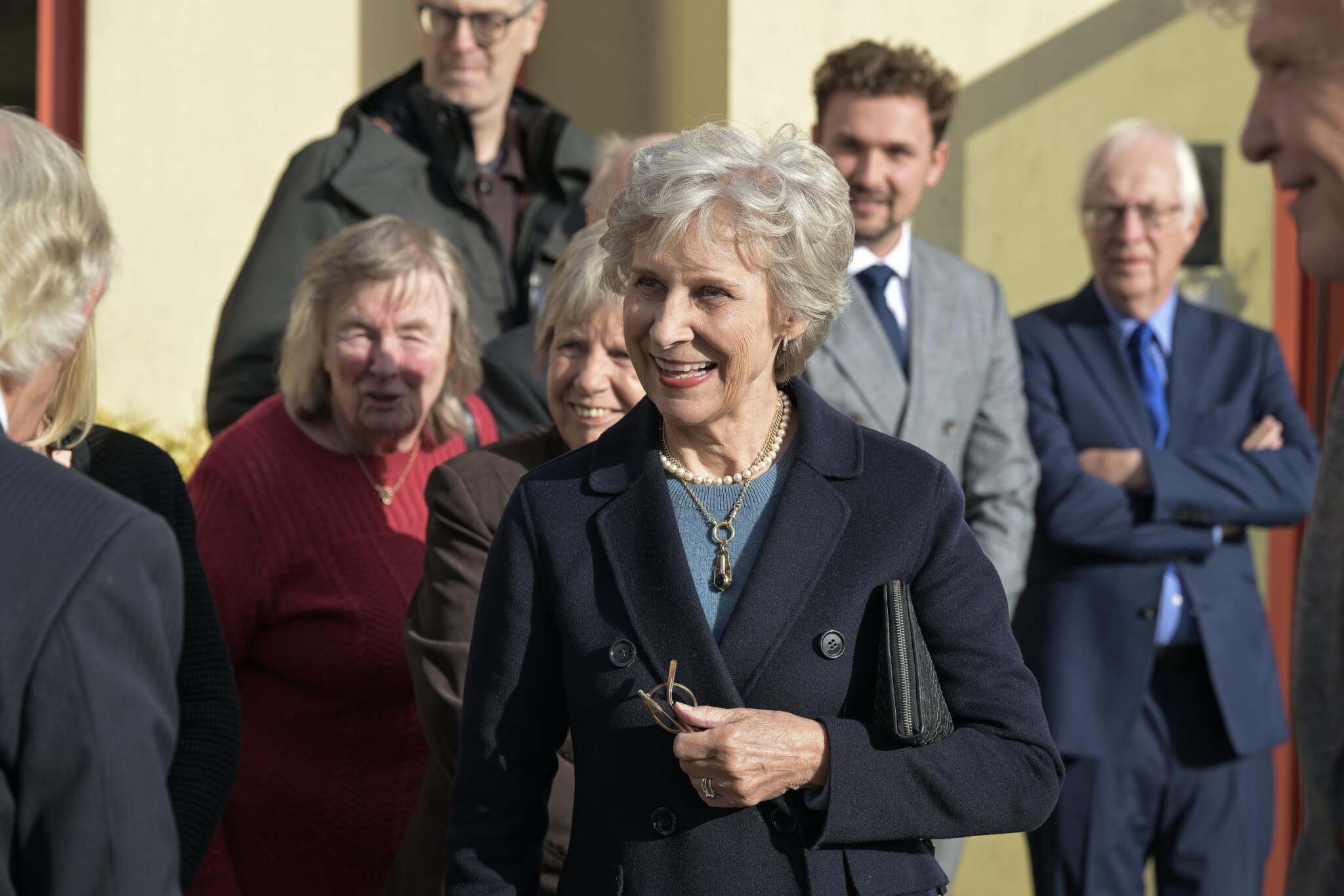 HRH The Duchess of Gloucester arriving at Rodda's Creamery in Scorrier