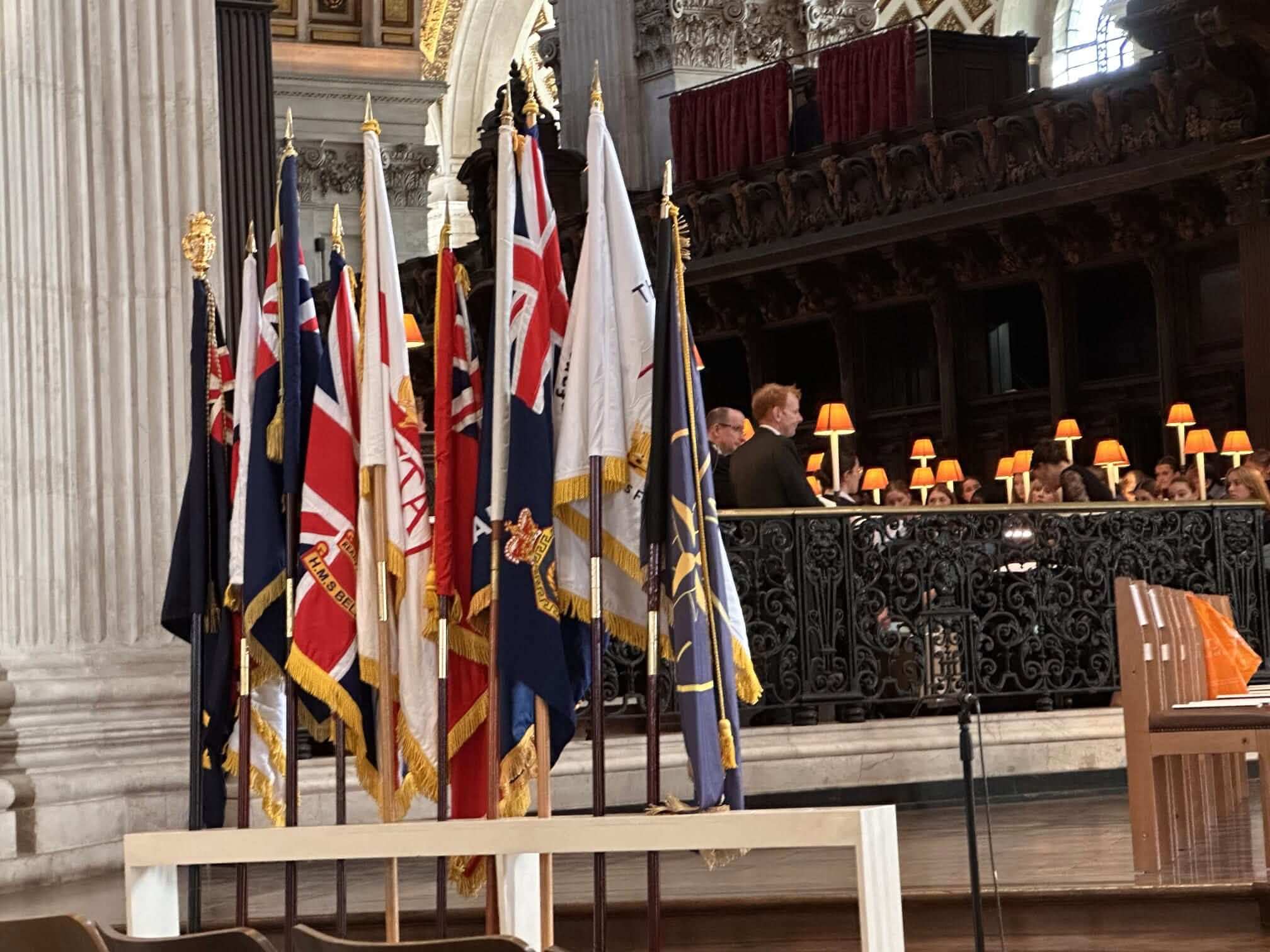 Standards gathered at St Paul's Cathedral for the Annual Service for Seafarers