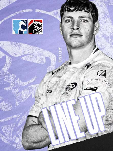Cornish Pirates line up graphic featuring Nick Lilley
