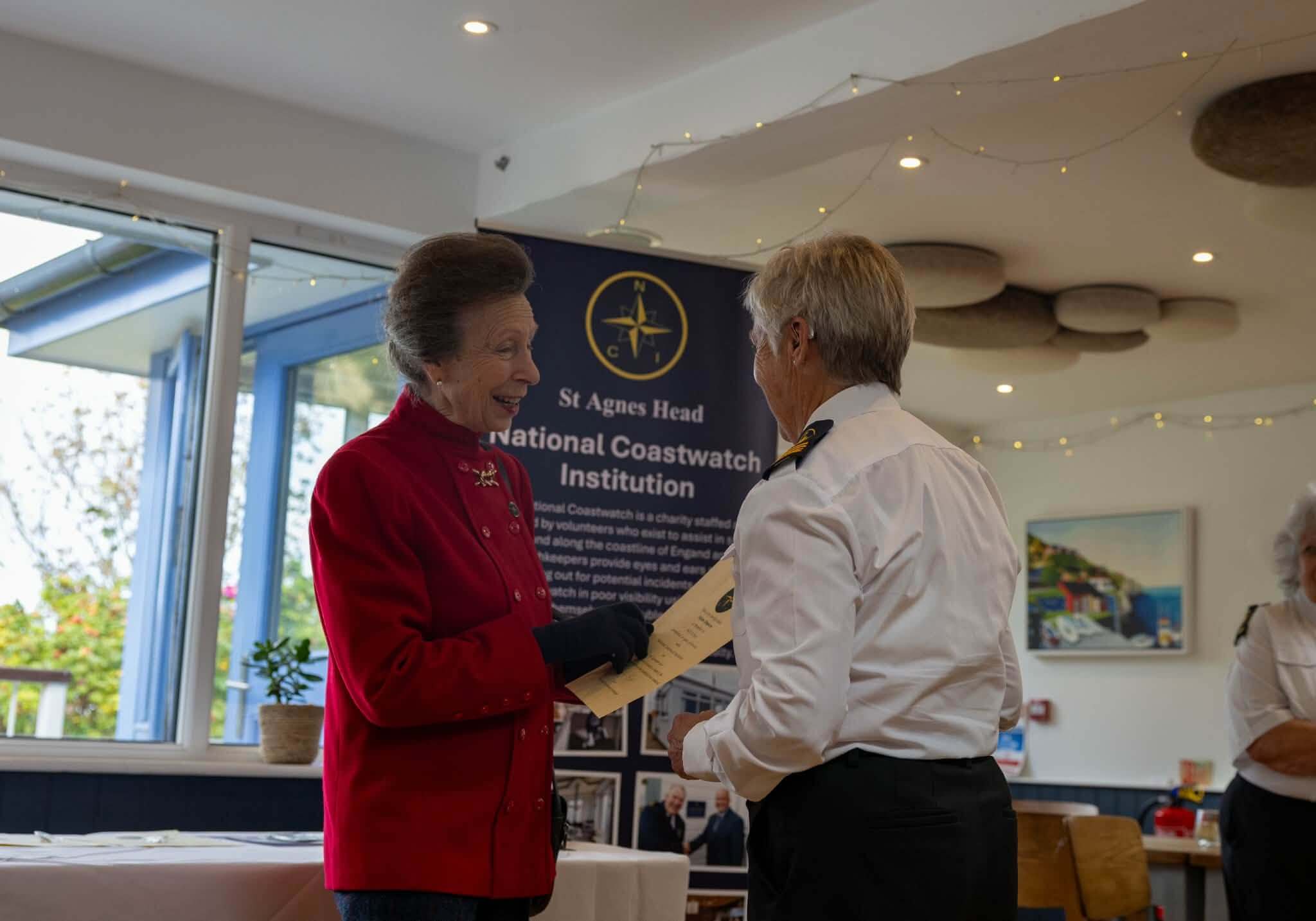 The Princess Royal presenting a long service award
