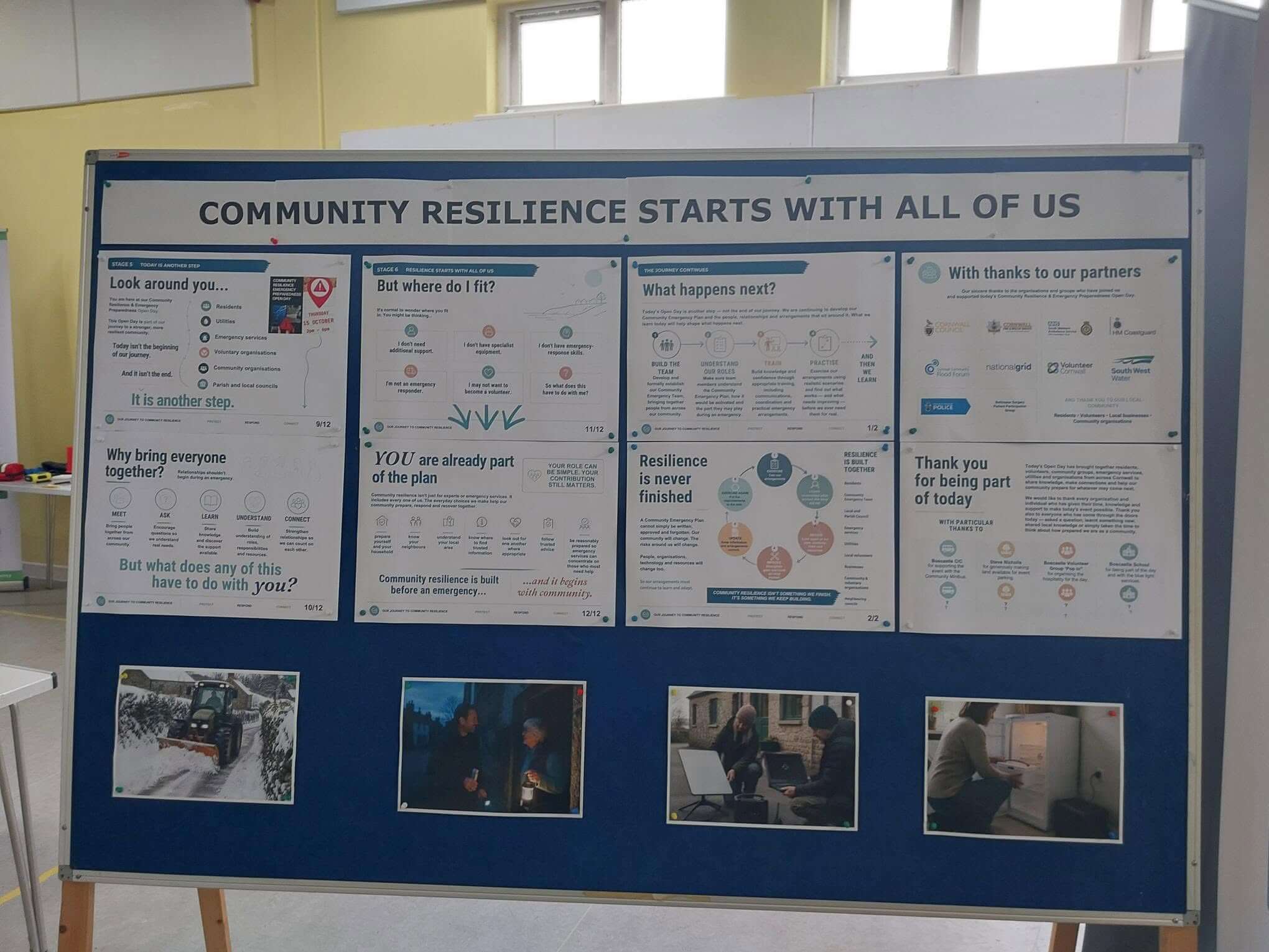 Community Resilience Starts With All Of Us display board
