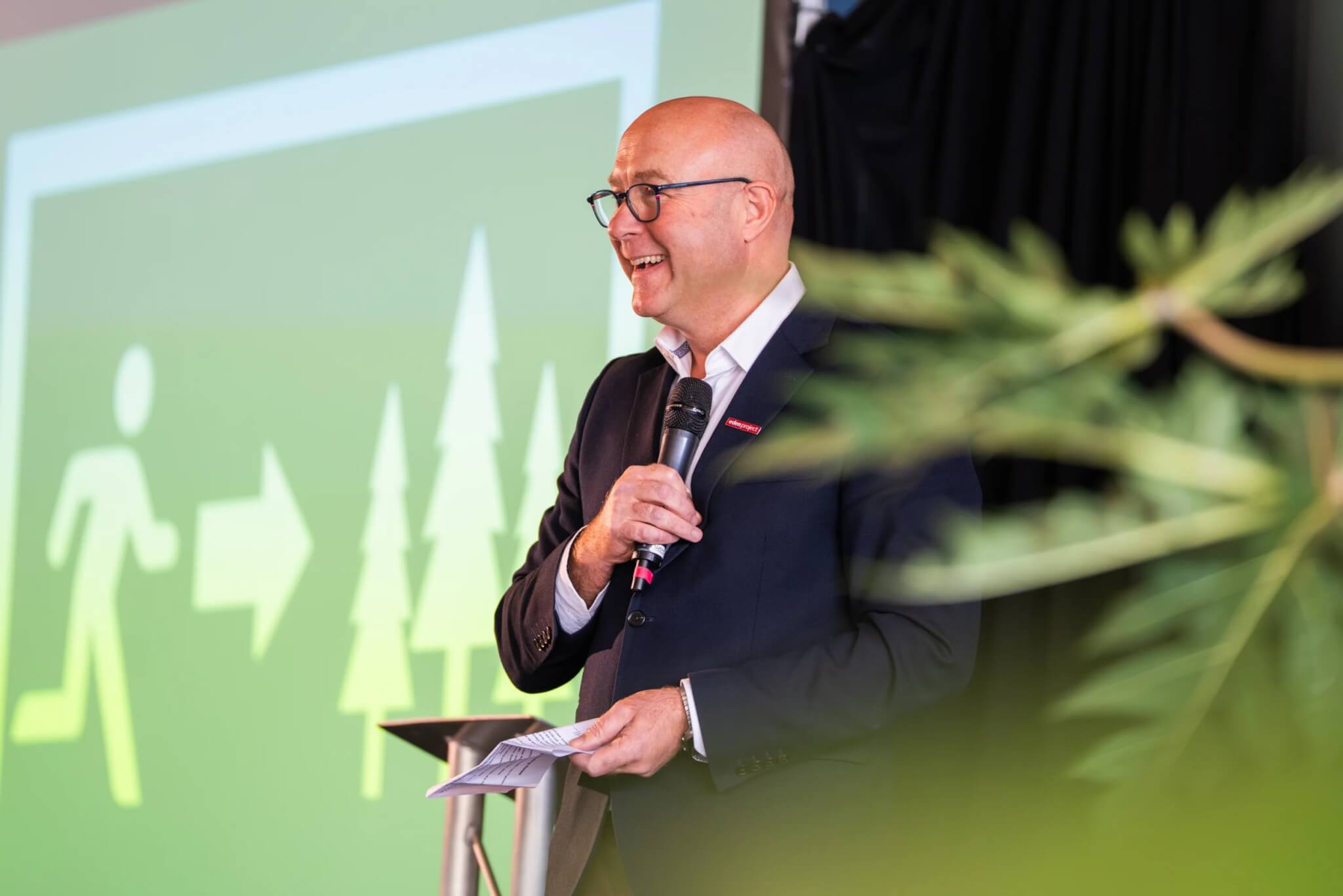 Andy Jasper speaking at Nature Connected Lives at the Eden Project