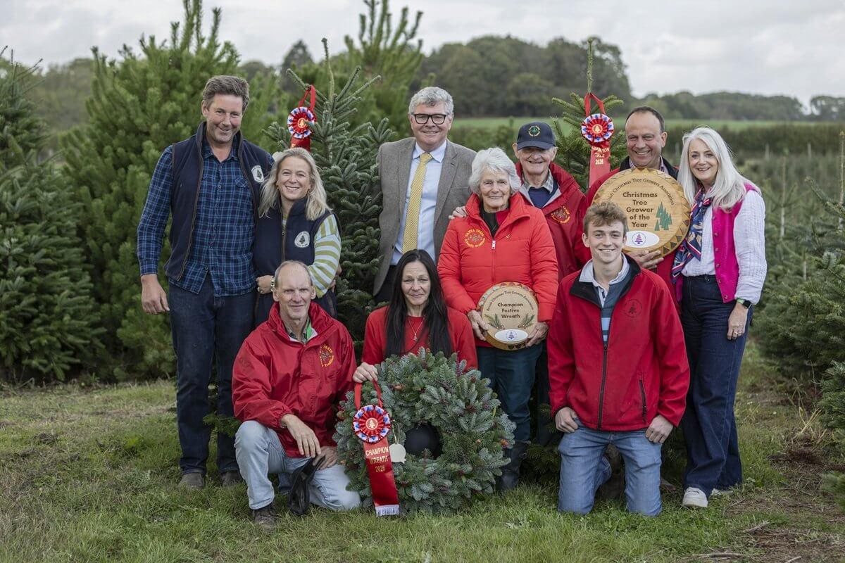 BCTGA Awards 2026 winners gathered among Christmas trees