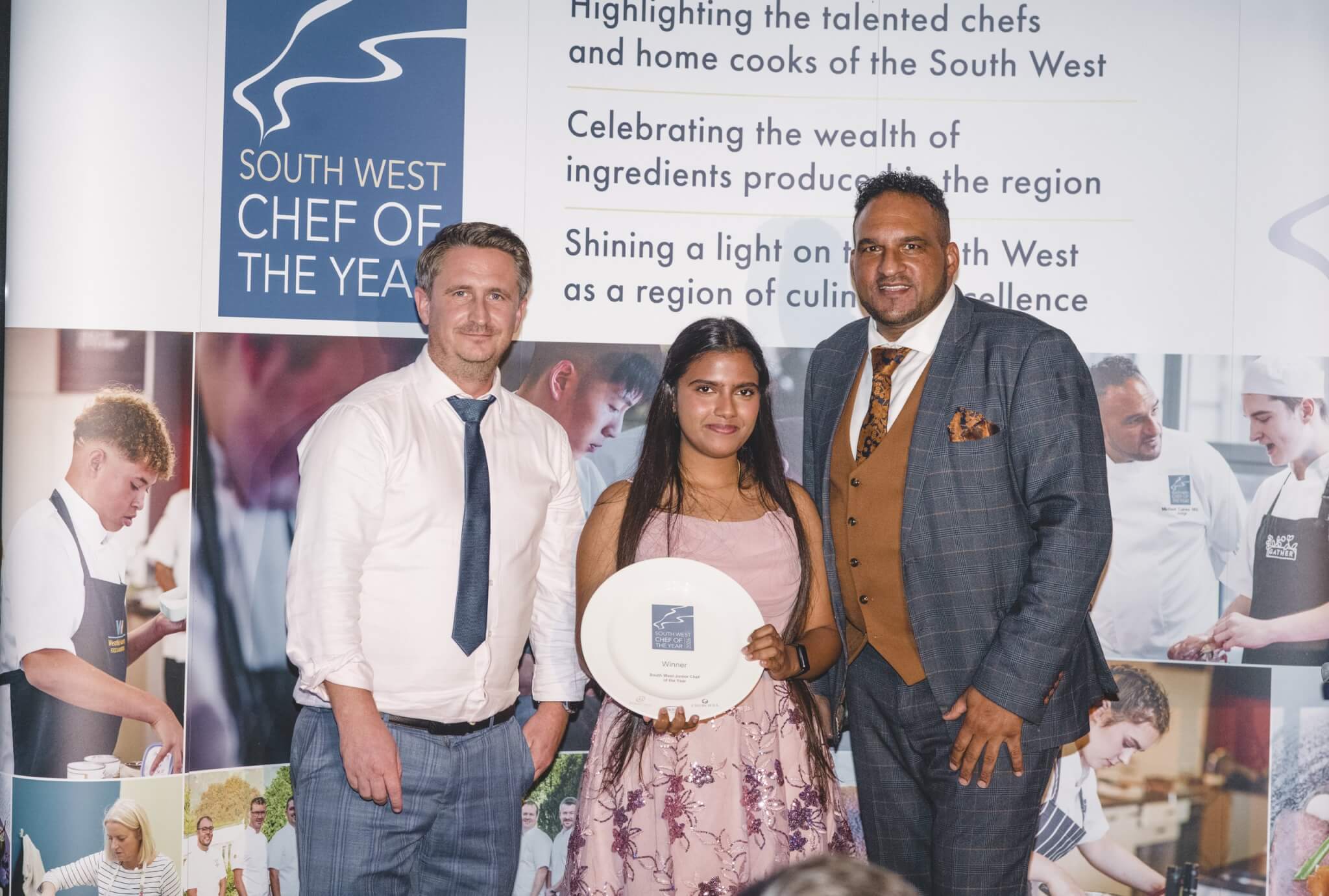 Chris Jenks from Lympstone Manor, Hesali Galuge and Michael Caines