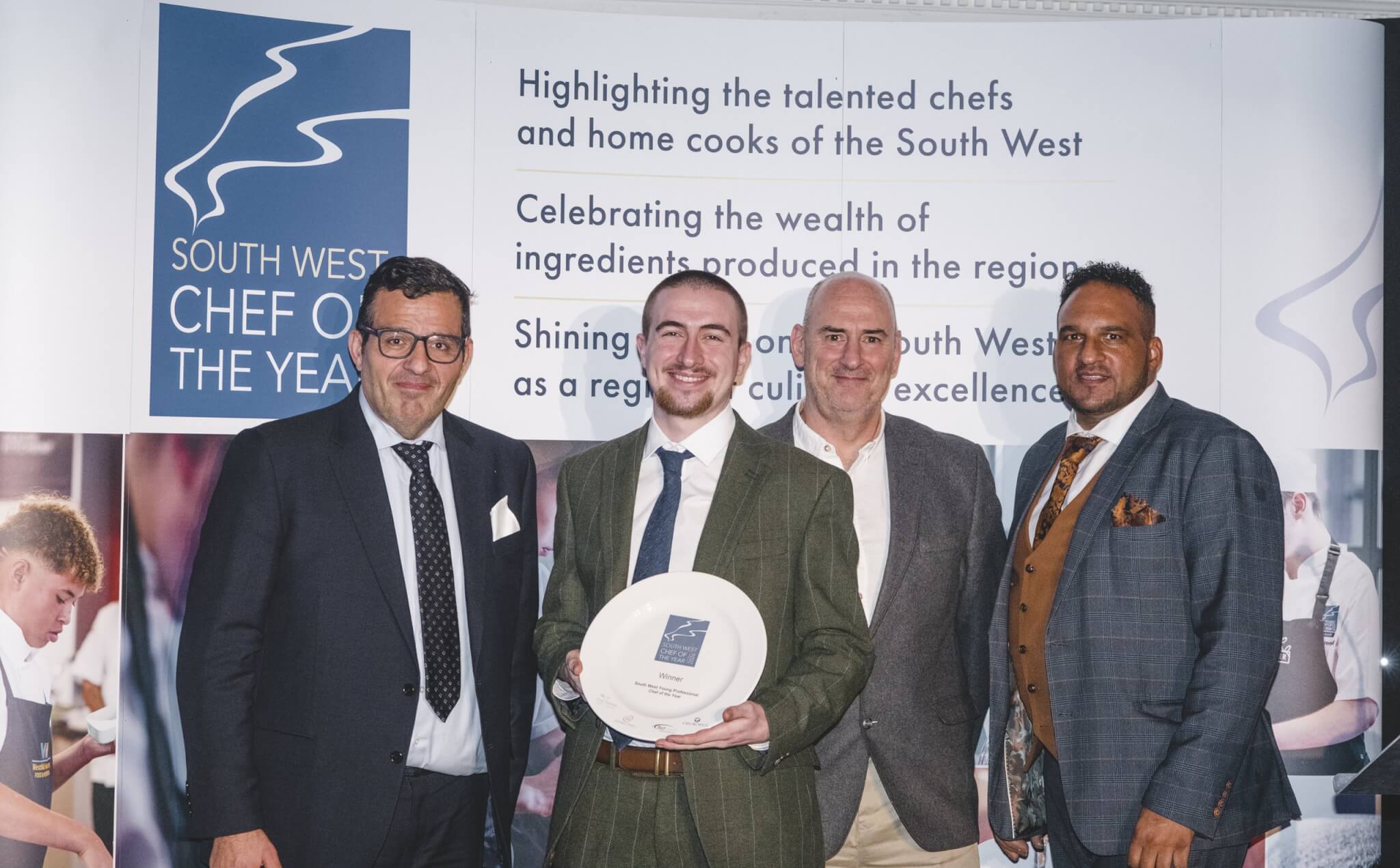 Franco Ventriglia from Four Seasons Fruiterers, Jacob Ashburton-Dunning, Matt Mason and Michael Caines