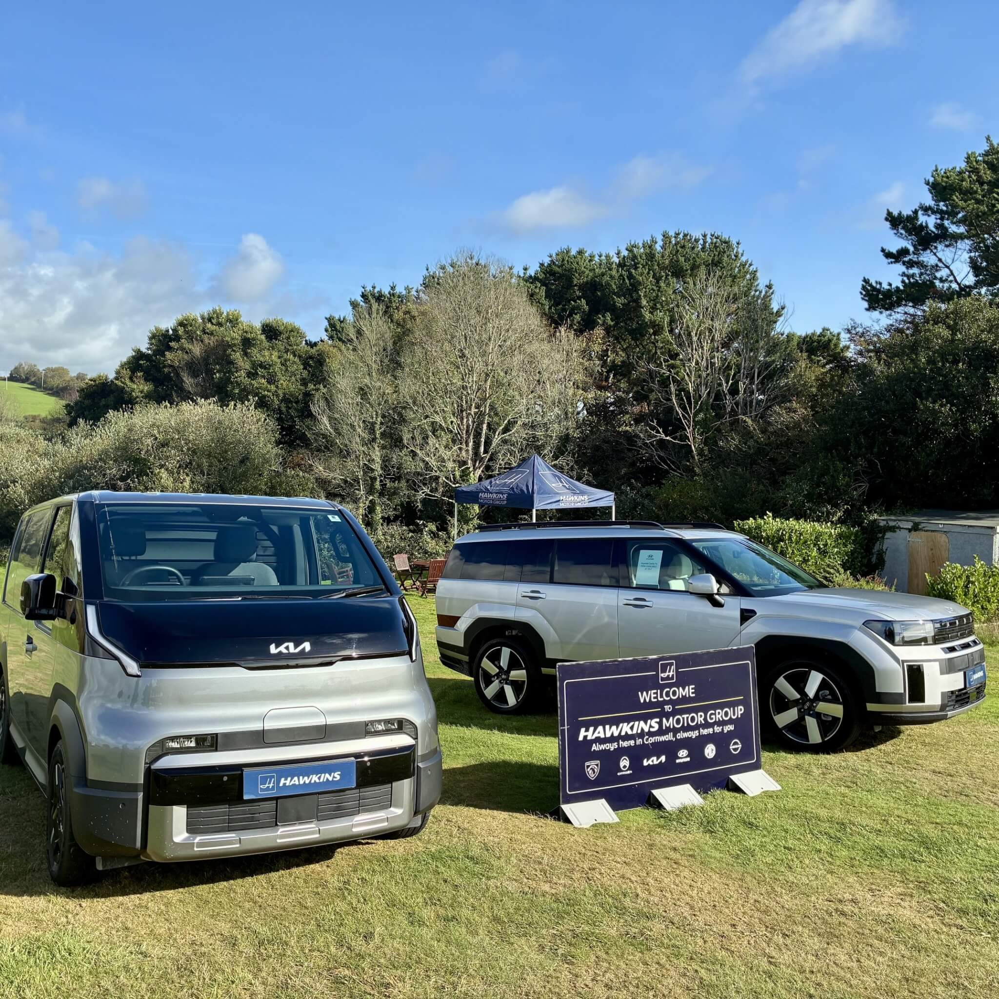 Hawkins Motor Group cars on display at Carlyon Bay Golf Club