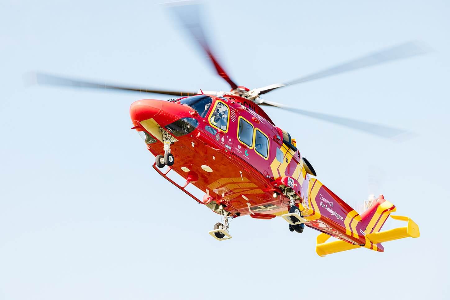 Cornwall Air Ambulance helicopter in flight