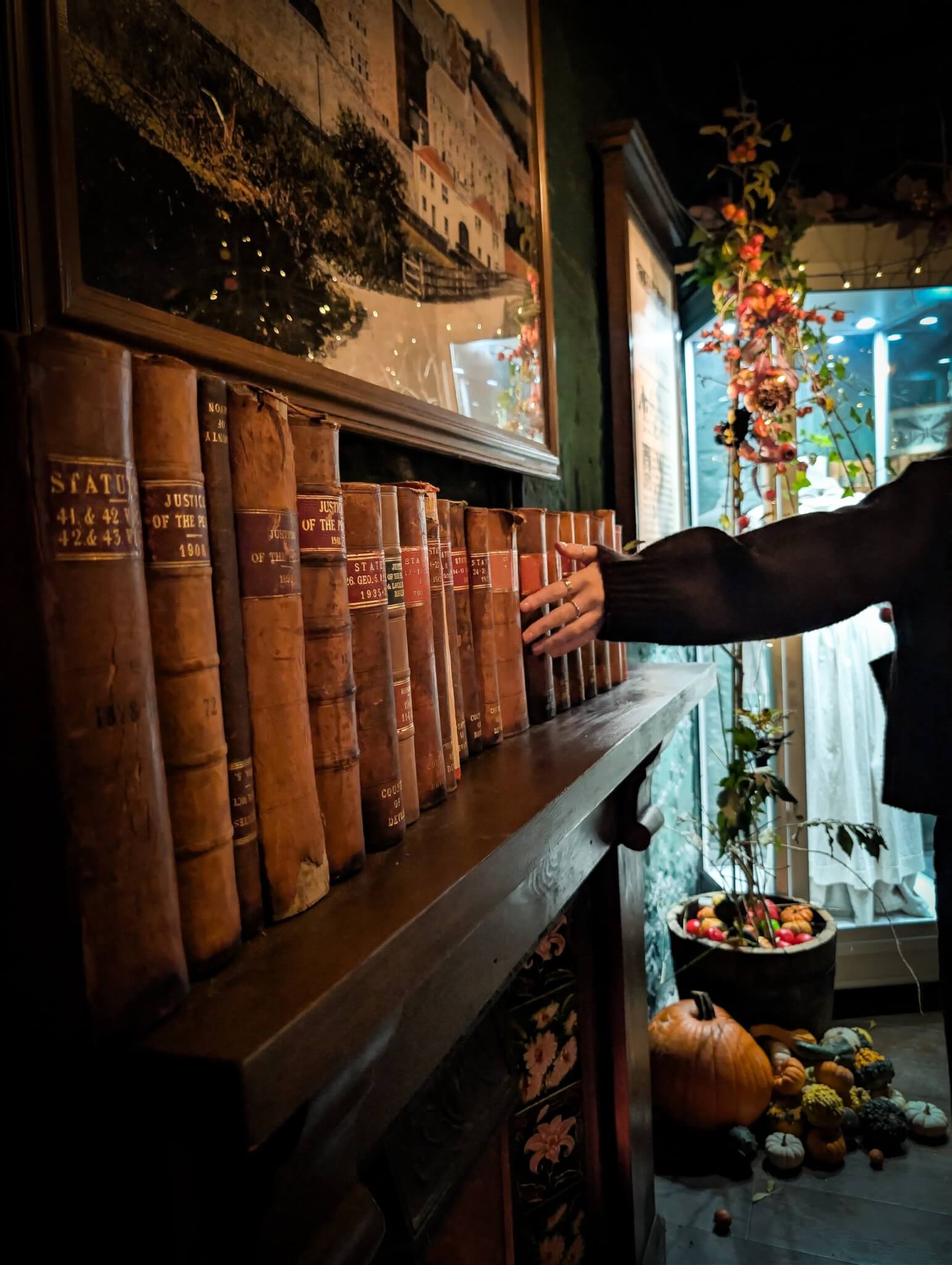 Old ledgers on a shelf at Bodmin Jail