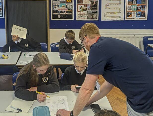 Year 8 students at Treviglas Academy working with Naked Solar during the Growth Sector Day