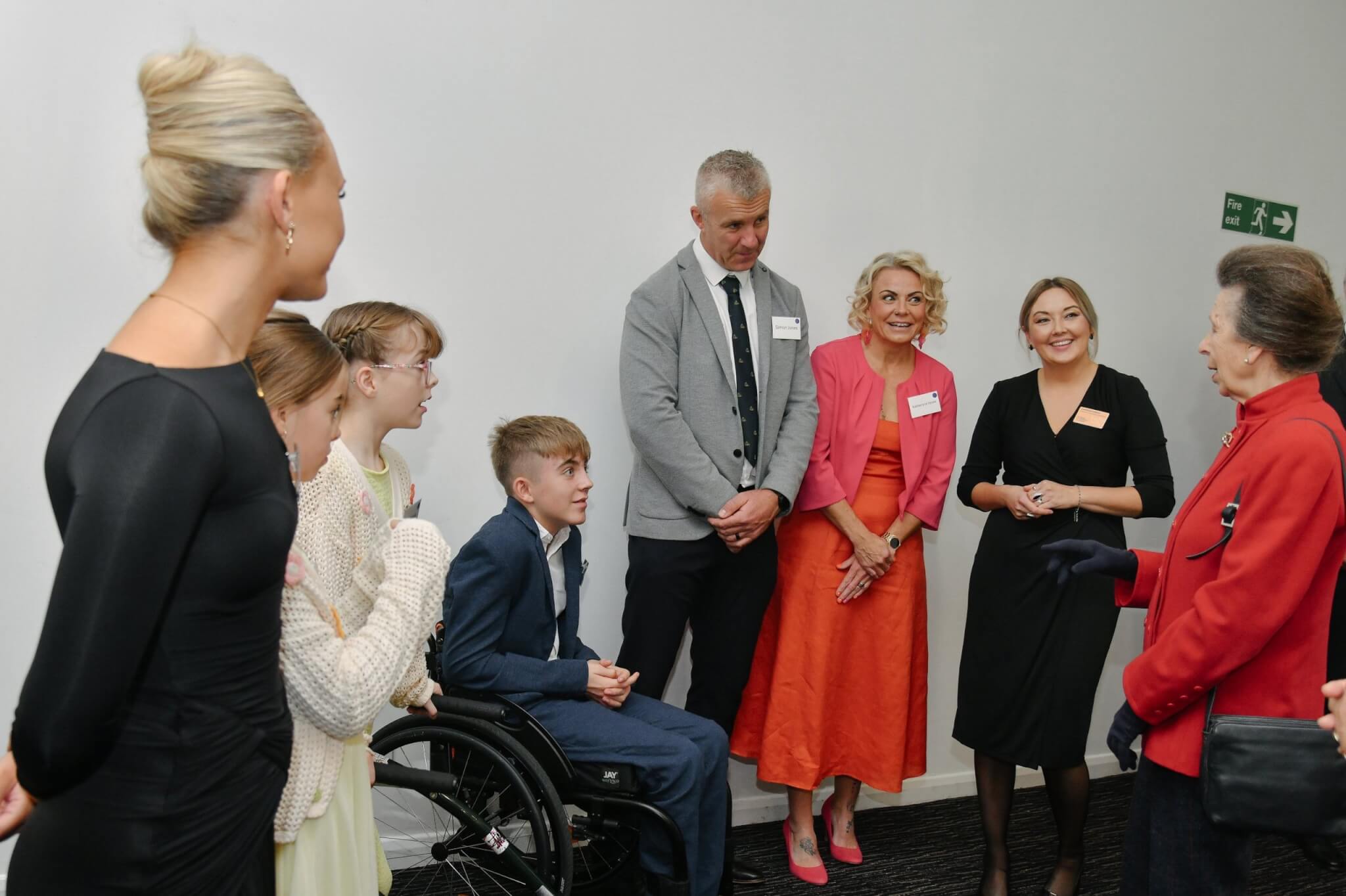 The Princess Royal meets guests during her visit to the Naval Children's Charity