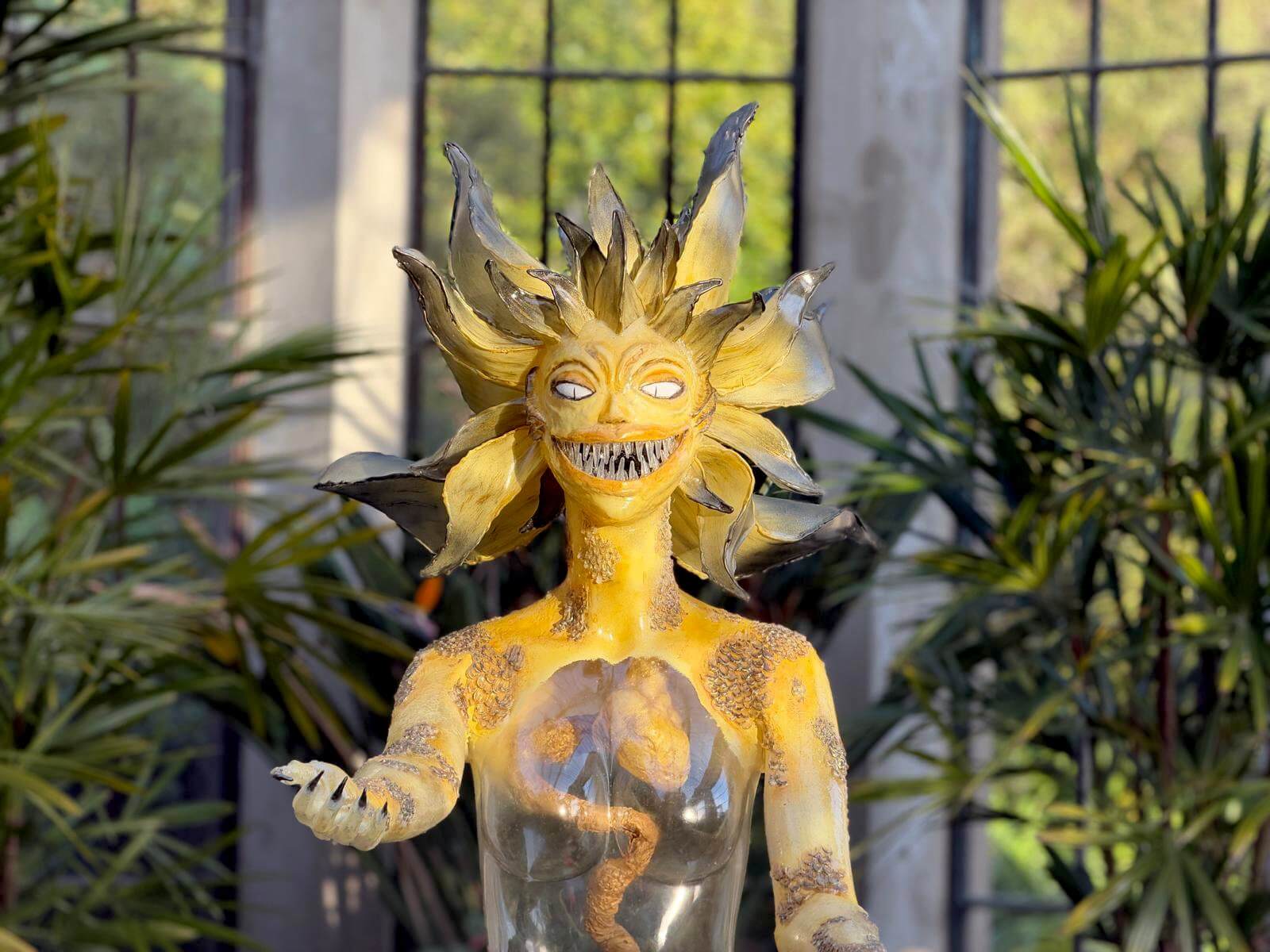 The mermaid Morvoren glows in the late October sun