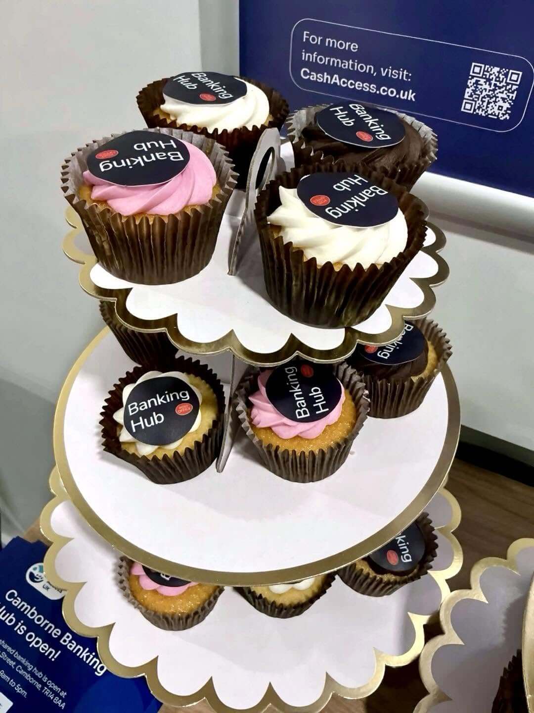 Banking Hub cupcakes at the Camborne opening