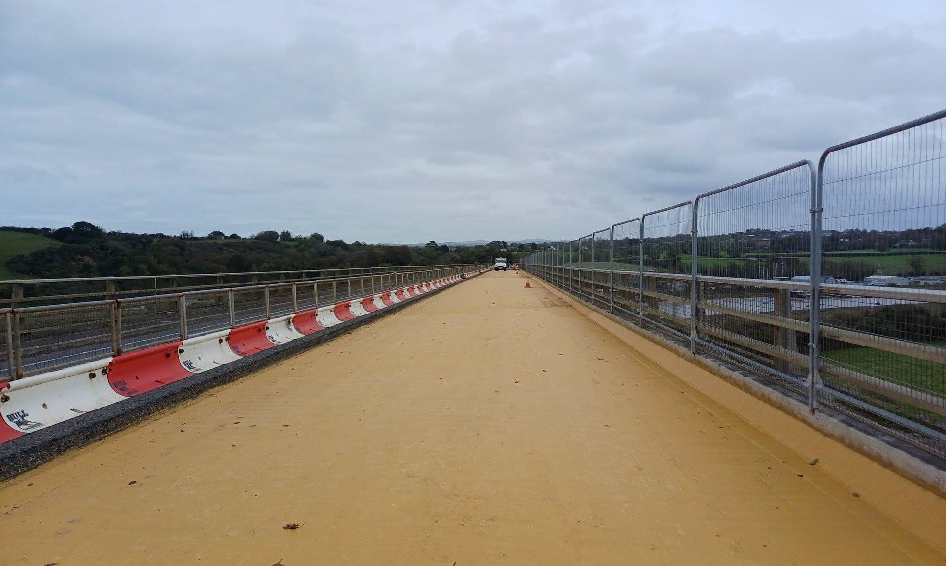 Camel Viaduct deck in Wadebridge during waterproofing work