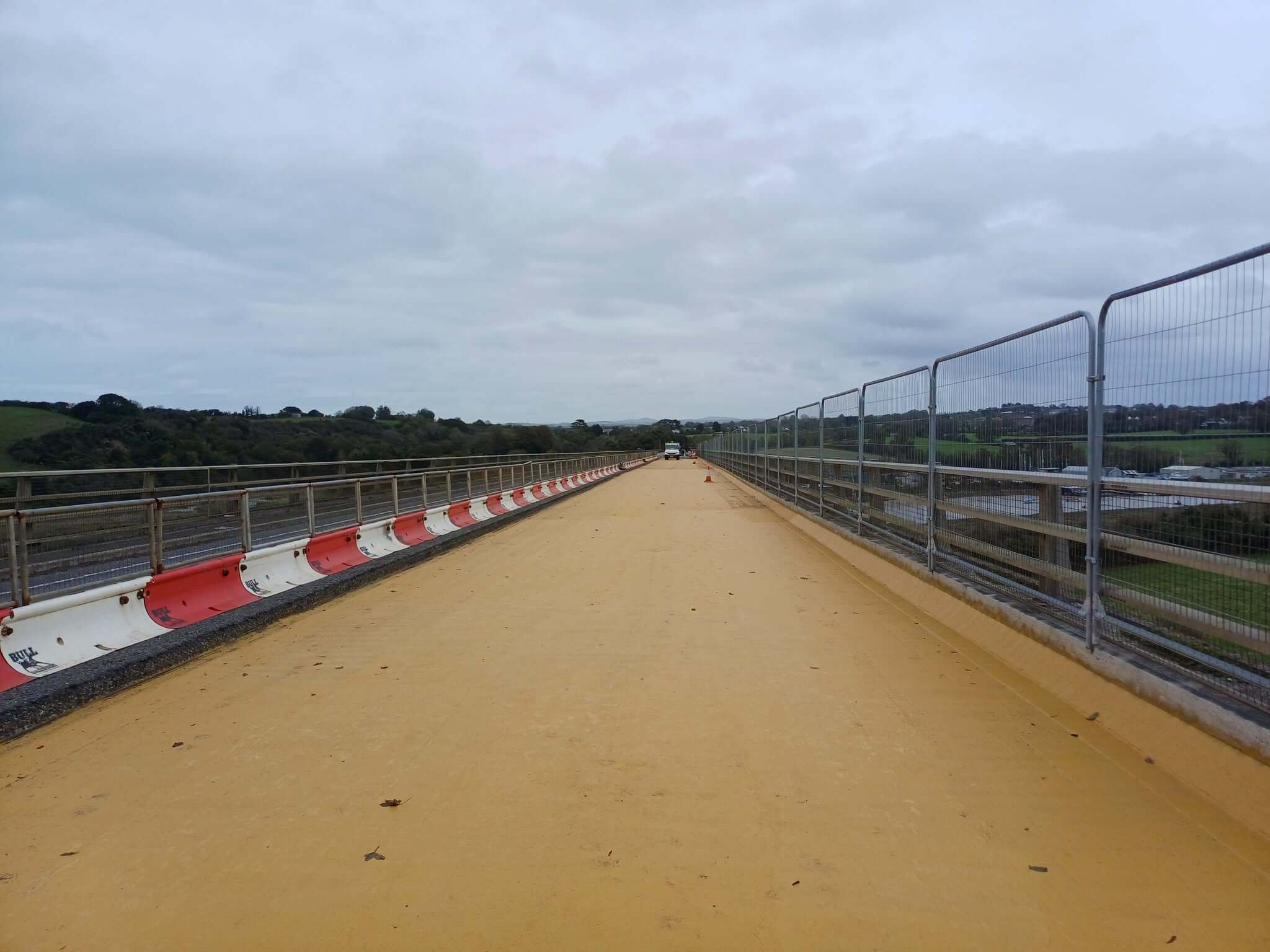 Camel Viaduct deck in Wadebridge during waterproofing work