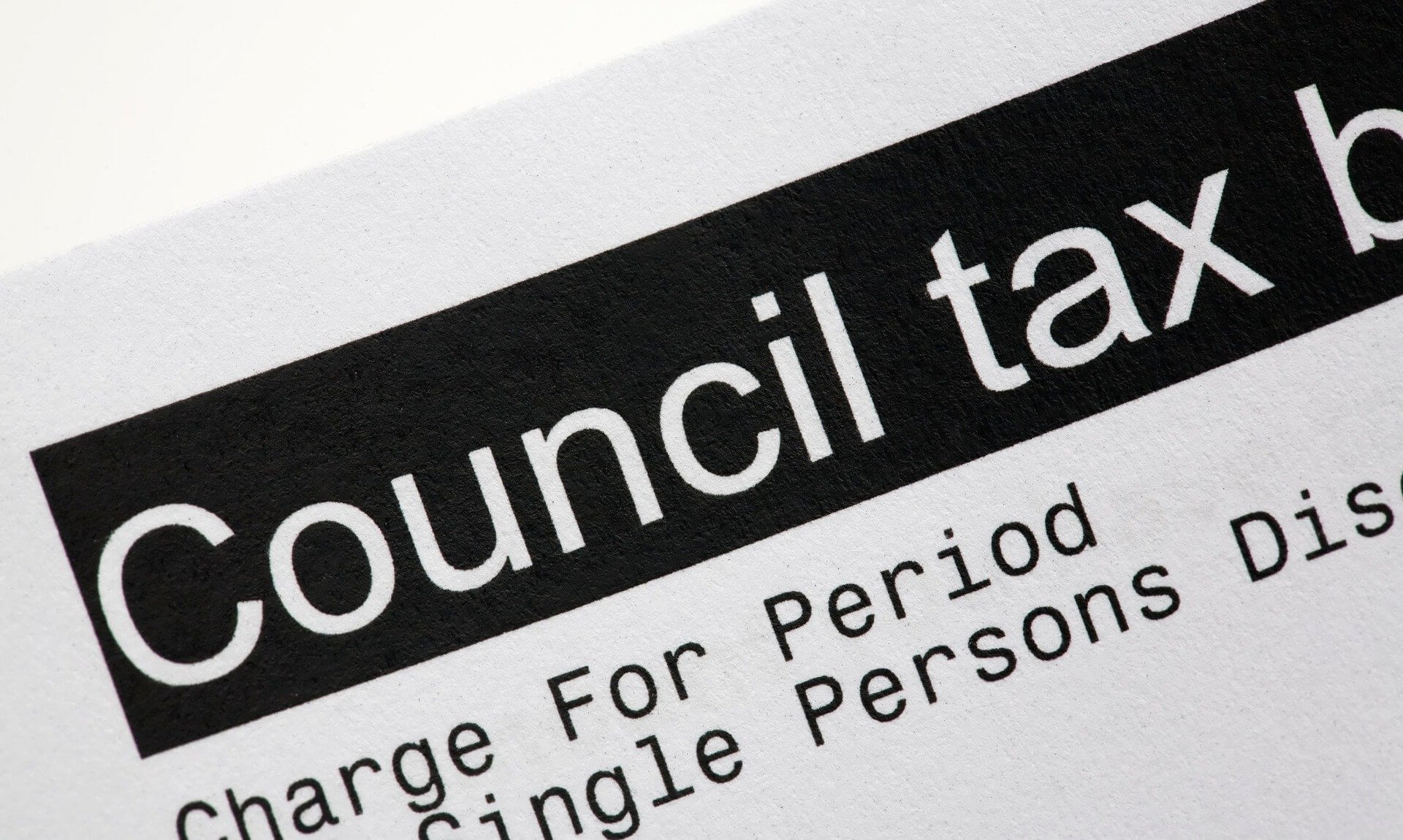 Close-up of a council tax bill heading