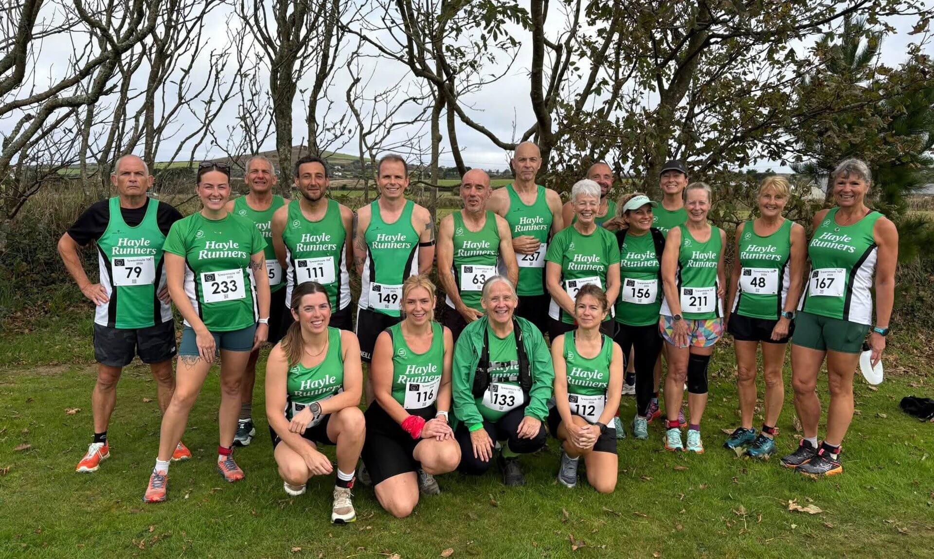 Hayle Runners team at the Tywarnhayle 10K
