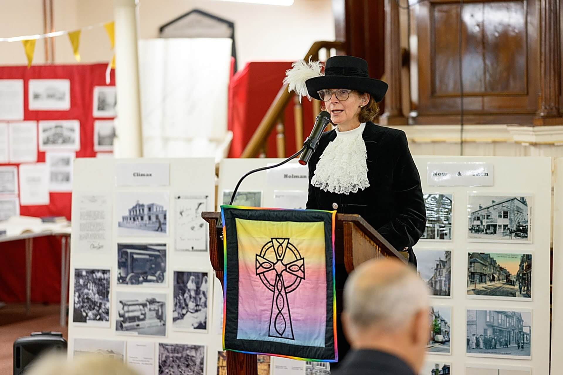 The High Sheriff of Cornwall speaking at the Lowarth Holman opening