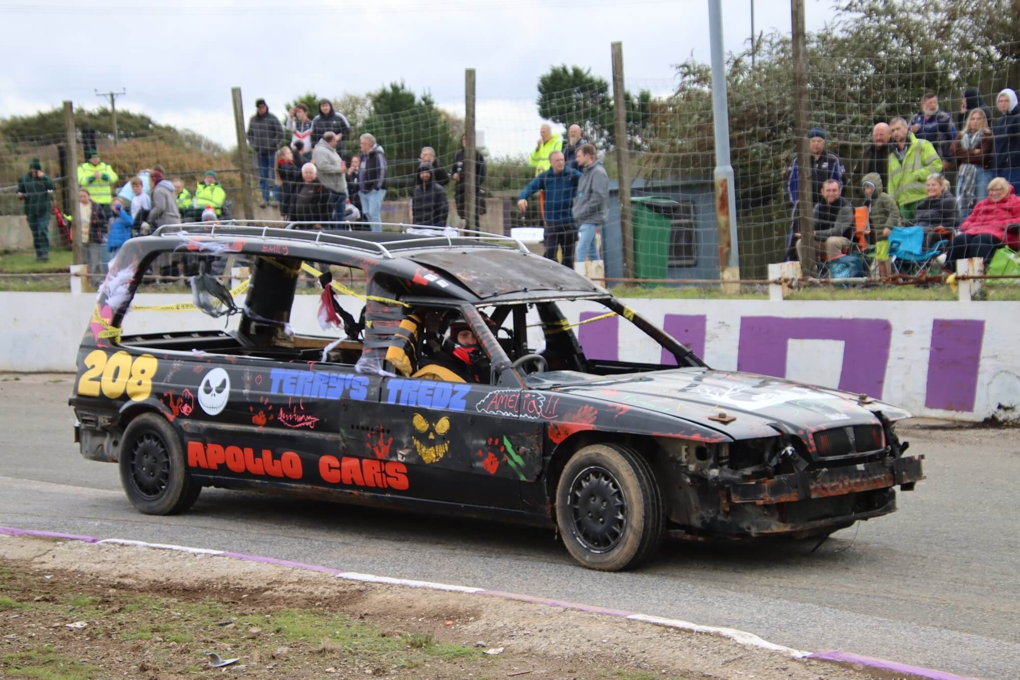 Kieran Barrett of Indian Queens raced a hearse